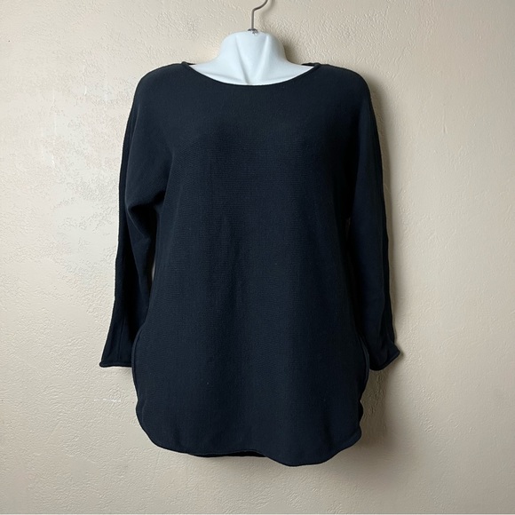 Michael Kors Womens Tunic Sweater Black Long Sleeve Knit Pullover Size‎ Large - Picture 1 of 16